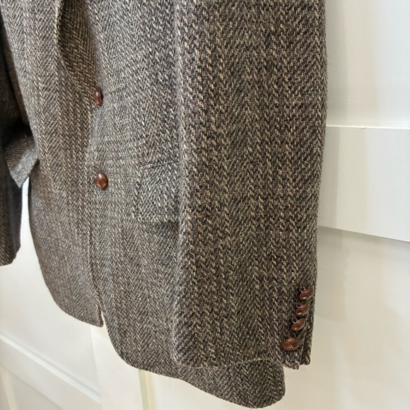 Marshall fields 100% wool colors by Alexander Julian herringbone suit jacket - Picture 3 of 15